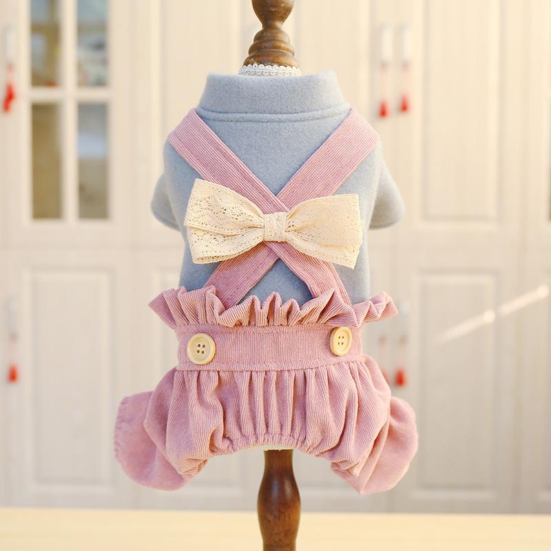 Sweet Bow Dog Overalls Comfortable Corduroy Puppy Four Leg Pants Winter Small Dog Rompers Jumpsuit For Teddy Bichon Chihuahua, Pink
Sweet Bow Dog Overalls Comfortable Corduroy Puppy Four Leg Pants Winter Small Dog Rompers Jumpsuit For Teddy Bichon Chihuahua, Pink