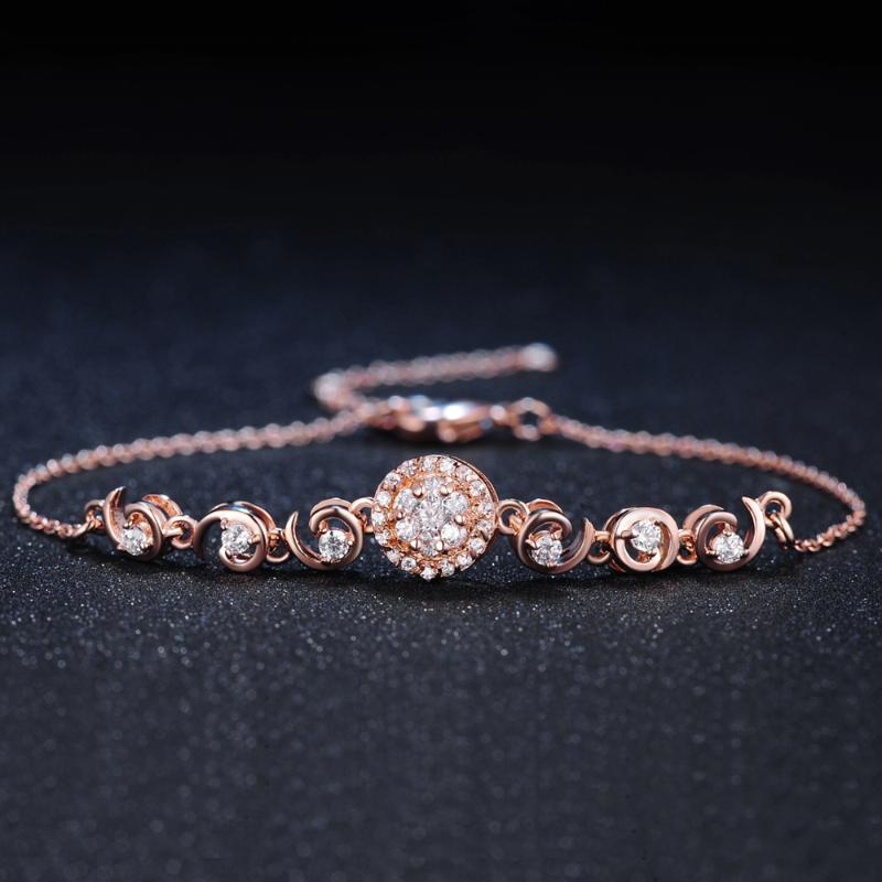 Charm Bracelets Round Crystal Bracelet For Women Girls Rose Gold Classic Chain On Hand Fashion Jewelry Bangle H119
Charm Bracelets Round Crystal Bracelet For Women Girls Rose Gold Classic Chain On Hand Fashion Jewelry Bangle H119