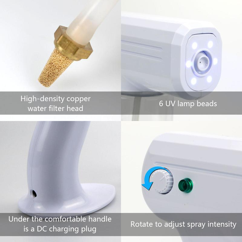 New Design Handheld Rechargeable Nano Sprayer Disinfection Spray Gun, Large Capacity Electric Sprayer Nozzle