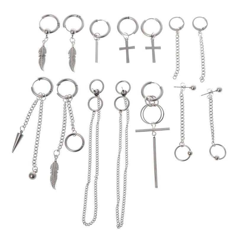 14 Pcs/Set New Arrival Trendy Jewelry Earrings Stainless Steel Korean Fashion Personality For Men Women Boys Party Decoration
14 Pcs/Set New Arrival Trendy Jewelry Earrings Stainless Steel Korean Fashion Personality For Men Women Boys Party Decoration
