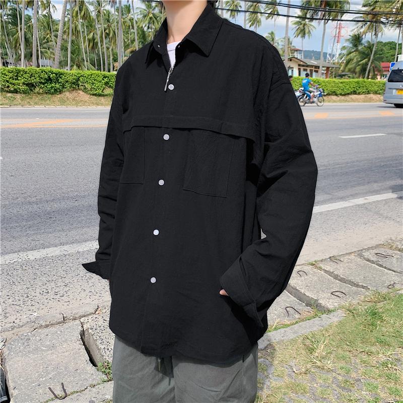 Camisa new Spring hawaiian shirt Korean version of the college style long-sleeved pockets loose white casual Free shipping, Black
Camisa new Spring hawaiian shirt Korean version of the college style long-sleeved pockets loose white casual Free shipping, Black
