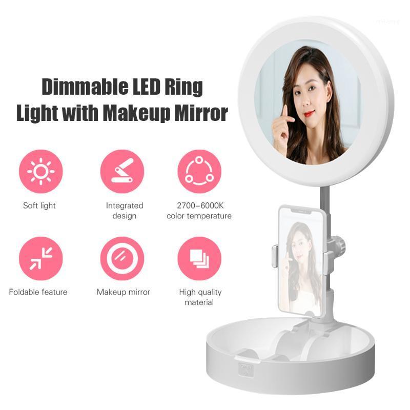 Mini LED Ring Light Foldable Desk Circle Lamp Fill Light with Makeup Mirror Phone Holder for Selfie Video Recording Streaming1
Mini LED Ring Light Foldable Desk Circle Lamp Fill Light with Makeup Mirror Phone Holder for Selfie Video Recording Streaming1