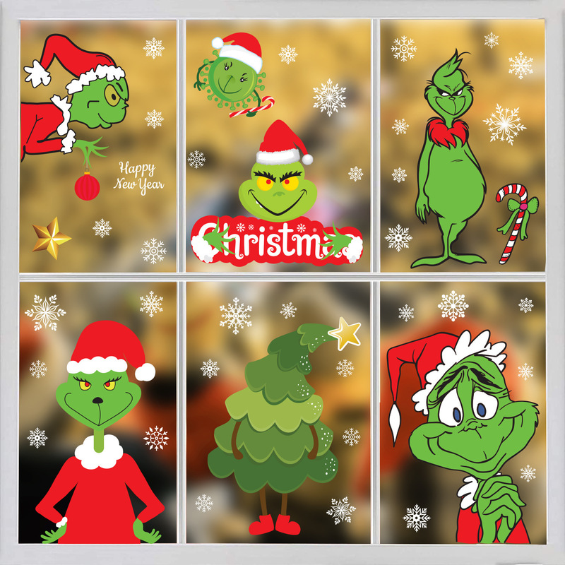 Merry Christmas Grinch Window Stickers Christmas Decorations for Home Wall Glass Stickers Year Home Decals Decor Natal Noel 220215
Merry Christmas Grinch Window Stickers Christmas Decorations for Home Wall Glass Stickers Year Home Decals Decor Natal Noel 220215