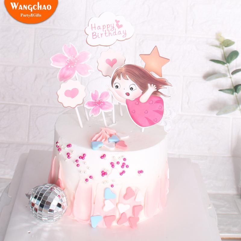 1 Set Lovely Sweet Little Girl Flower Heart Cake Topper Happy Birthday Cake Decoration Children's Birthday Party Supplies1
1 Set Lovely Sweet Little Girl Flower Heart Cake Topper Happy Birthday Cake Decoration Children's Birthday Party Supplies1