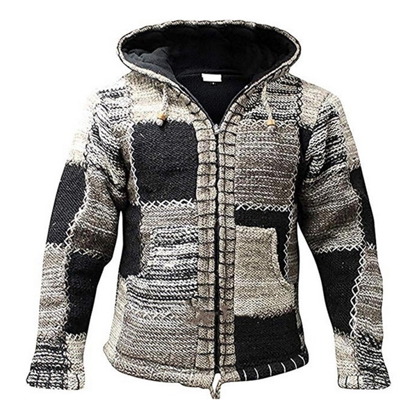 MJARTORIA Winter Fashion Patchwork Knitted Outwear Coat With Pocket Autumn Men Hooded Wool Cardigan Sweater Jumper Q1110, White;black
MJARTORIA Winter Fashion Patchwork Knitted Outwear Coat With Pocket Autumn Men Hooded Wool Cardigan Sweater Jumper Q1110, White;black