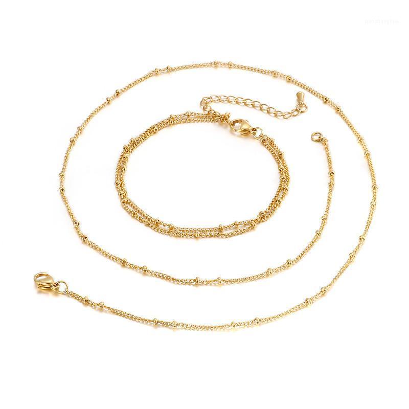 Earrings & Necklace Ball Chain Fashion Short Gold Small Choker For Women Clavicle Bracelet Jewelry Set, Silver
Earrings & Necklace Ball Chain Fashion Short Gold Small Choker For Women Clavicle Bracelet Jewelry Set, Silver