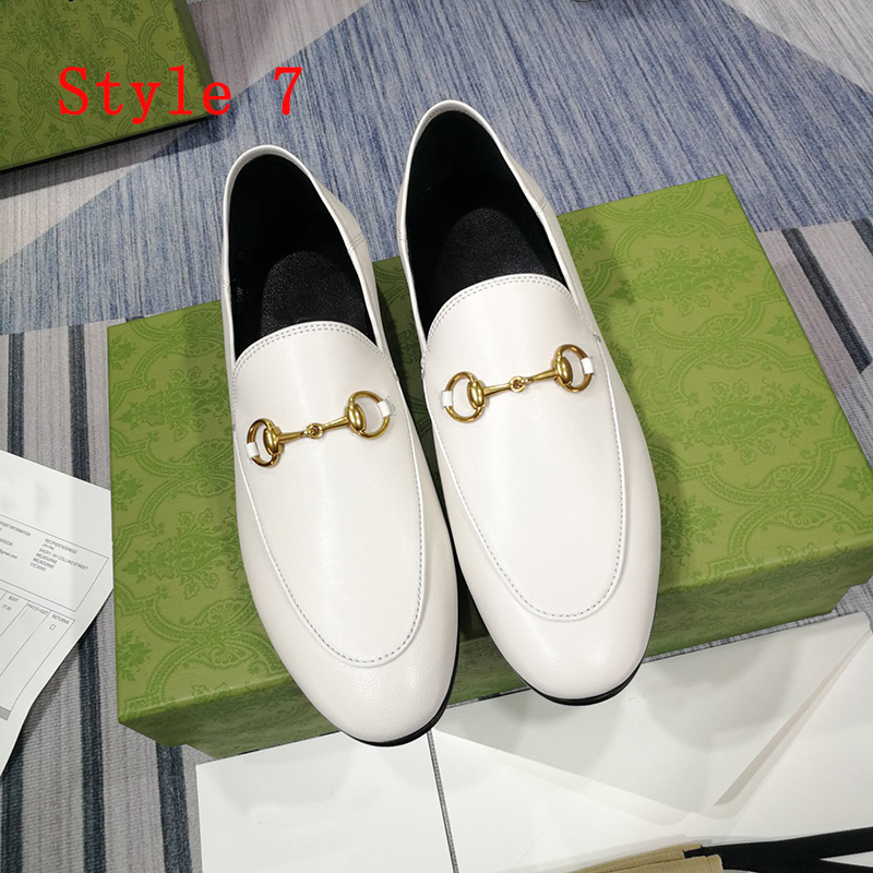 High quality Women's Dress shoes flat Single shoe Embroidery leather fashion metal button Miss luxury classic business loafers With original box, Style 7
High quality Women's Dress shoes flat Single shoe Embroidery leather fashion metal button Miss luxury classic business loafers With original box, Style 7