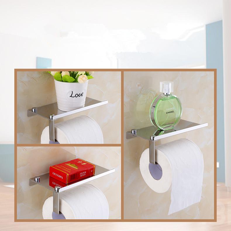 1PC Stainless Steel Toilet Paper Holder Shelf Wall Mounted Toilet Tissue Box Mobile Phone Roll Holder Bathroom Accessory NG 010
1PC Stainless Steel Toilet Paper Holder Shelf Wall Mounted Toilet Tissue Box Mobile Phone Roll Holder Bathroom Accessory NG 010