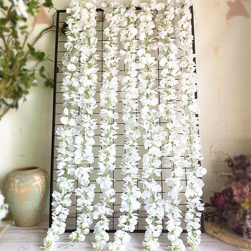 120cm Long Artificial Wisteria Flower Vine Silk Hydrangea rattan DIY Wedding Birthday Party Decoration Wall Backdrop Flowers, White
120cm Long Artificial Wisteria Flower Vine Silk Hydrangea rattan DIY Wedding Birthday Party Decoration Wall Backdrop Flowers, White