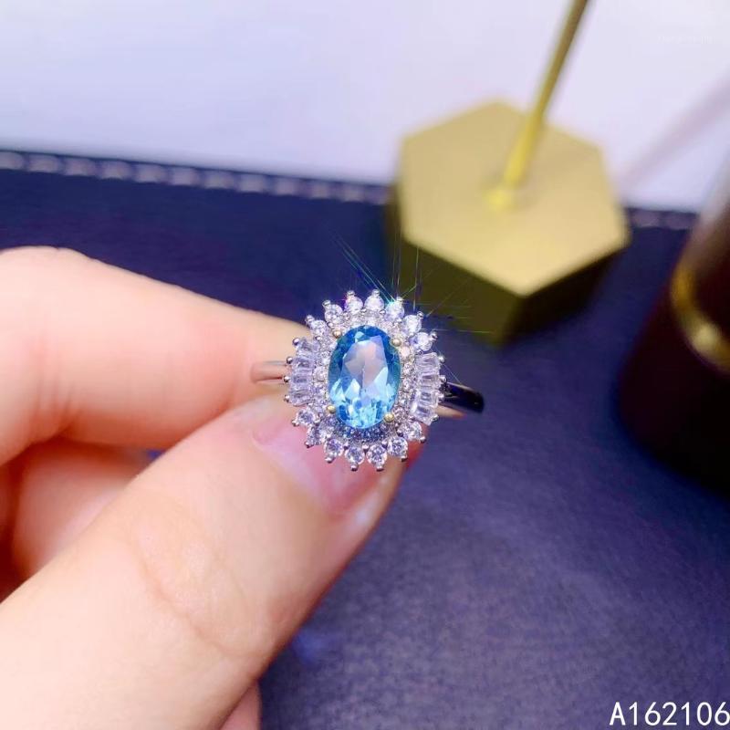 Cluster Rings 925 Pure Silver Chinese Style Natural Swiss Blue Topaz Women's Classic Oval Adjustable Gem Ring Fine Jewelry Support Det, Golden;silver
Cluster Rings 925 Pure Silver Chinese Style Natural Swiss Blue Topaz Women's Classic Oval Adjustable Gem Ring Fine Jewelry Support Det, Golden;silver