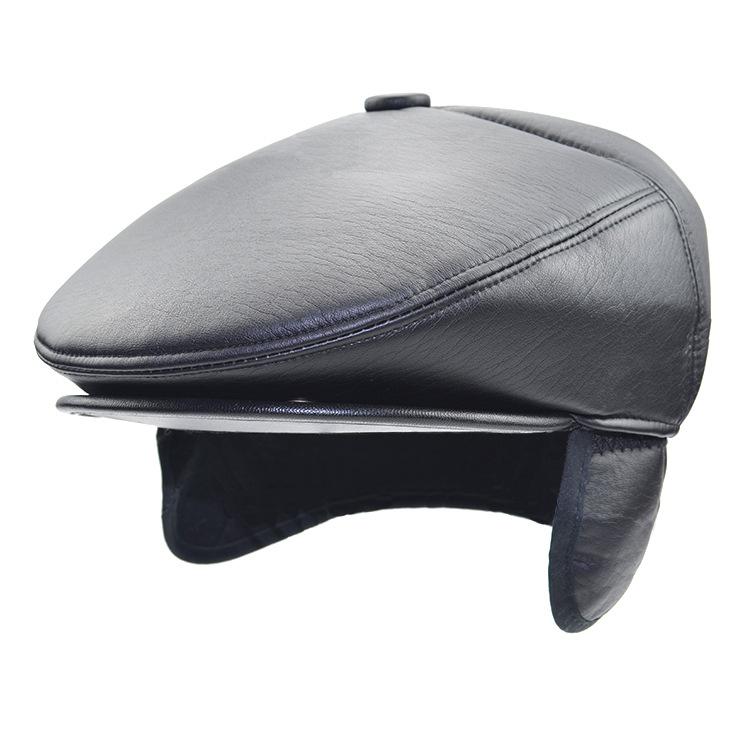 Berets Fashion PU Leather Forwarder Beret Cap For Middle-Aged Dad Caps With Warm Ear Protectors Senior Hat Cold Winter Thick Old Man Ca, Black
Berets Fashion PU Leather Forwarder Beret Cap For Middle-Aged Dad Caps With Warm Ear Protectors Senior Hat Cold Winter Thick Old Man Ca, Black
