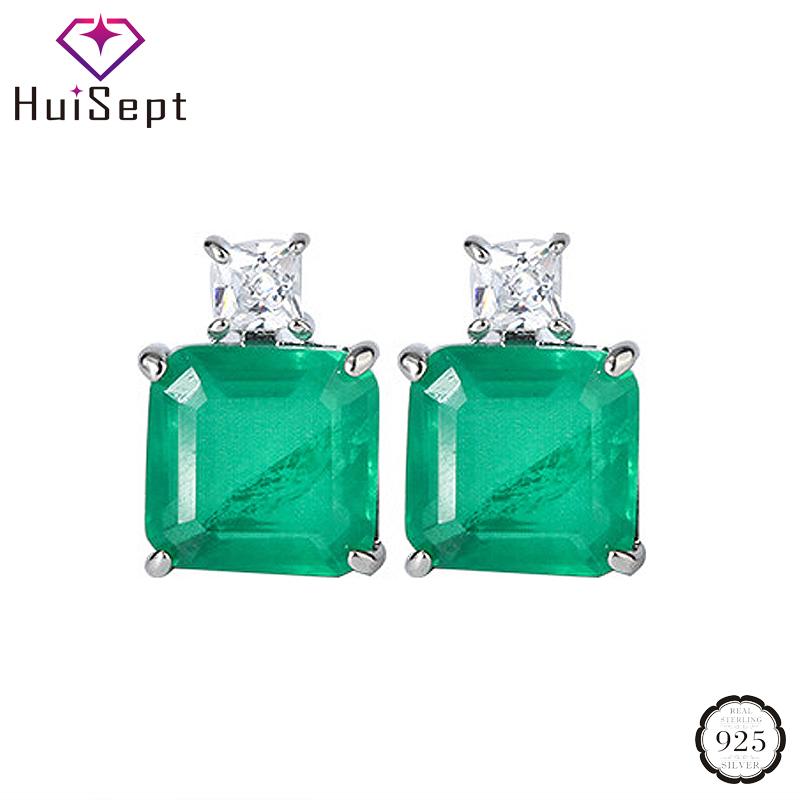 HuiSept Luxury Earrings for Women Wedding Engagement 925 Sterling Silver Jewelry Accessory Square Emerald Gemstone Stud Earring
HuiSept Luxury Earrings for Women Wedding Engagement 925 Sterling Silver Jewelry Accessory Square Emerald Gemstone Stud Earring