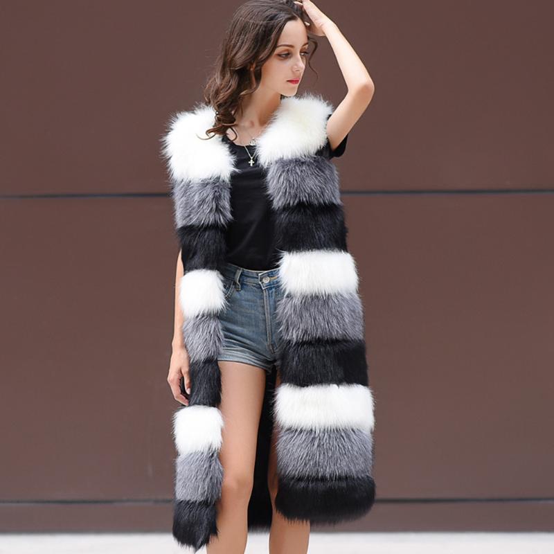 Keanancy Elegant Faux Fur Overcoat Women Winter Warm Faux Fur Coat V-Neck Sleeveless Female Jacket Long Style Women Vest, Blue 
Keanancy Elegant Faux Fur Overcoat Women Winter Warm Faux Fur Coat V-Neck Sleeveless Female Jacket Long Style Women Vest, Blue