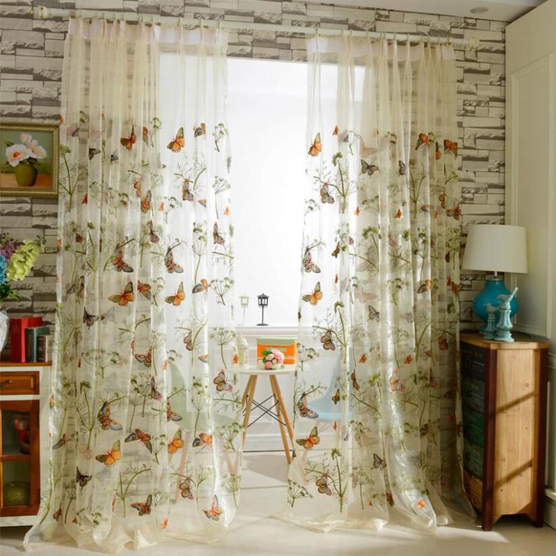 Butterfly Embroidered Sheer Curtain for Living Room Pastoral Rustic Luxury Organza Fabric Treatment Cortinas Tende wp229C, As picture
Butterfly Embroidered Sheer Curtain for Living Room Pastoral Rustic Luxury Organza Fabric Treatment Cortinas Tende wp229C, As picture