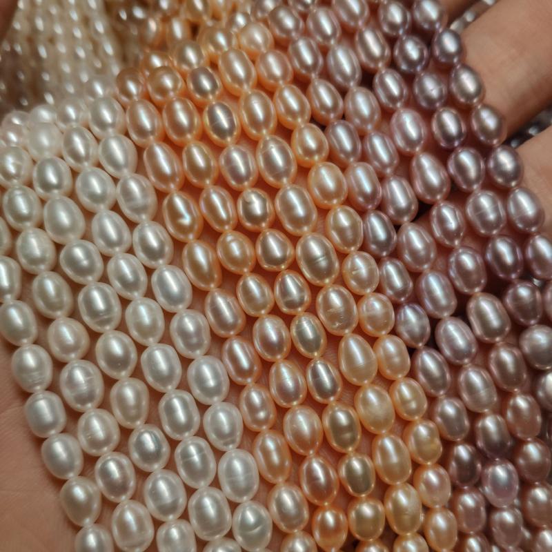 6mm Rice Shaped Natura Freshwater Pearl Choker Necklace For Women DIY Jewelry 36cm Single Strand 14
6mm Rice Shaped Natura Freshwater Pearl Choker Necklace For Women DIY Jewelry 36cm Single Strand 14