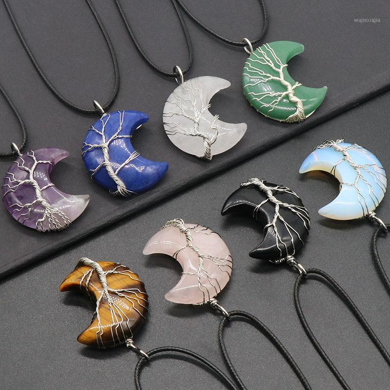 Chains Natural Stone Wire Wrap Amethyst Tiger's Eye Opal Rose Quartz Moon Tree Of Life Necklace For Women Jewelry
Chains Natural Stone Wire Wrap Amethyst Tiger's Eye Opal Rose Quartz Moon Tree Of Life Necklace For Women Jewelry