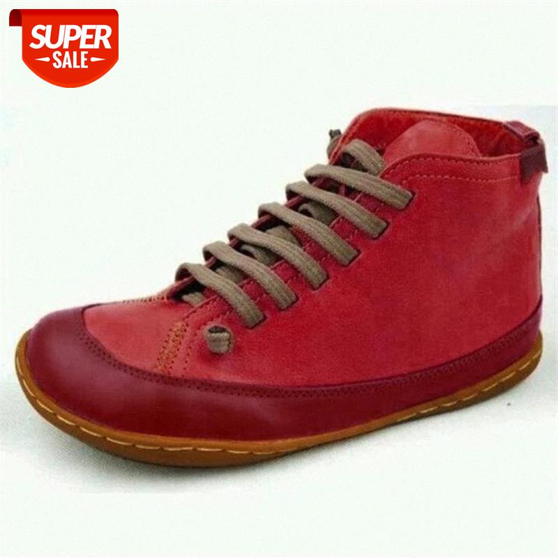 Women Leather Ankle Boots 2020 Autumn Winter Retro Woman Waterproof Flats Women's Casual Ladies Lace Up Female Shoes Plus Size #zV3E, Blue
Women Leather Ankle Boots 2020 Autumn Winter Retro Woman Waterproof Flats Women's Casual Ladies Lace Up Female Shoes Plus Size #zV3E, Blue