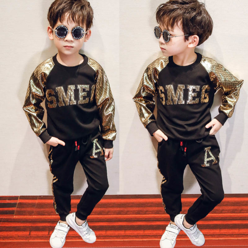 Kids Boys Suits Casual Tracksuit Gold Kids Clothes Boys Tracksuits Long Sleeve t Shirt+trousers 2pcs/set Boys Clothes, Black
Kids Boys Suits Casual Tracksuit Gold Kids Clothes Boys Tracksuits Long Sleeve t Shirt+trousers 2pcs/set Boys Clothes, Black