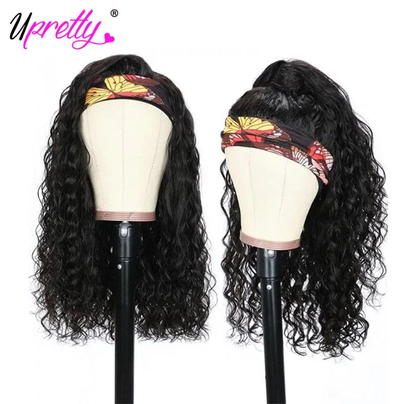 Water Wave Wig Brazilian 150% Density Nature Curls Headband Wigs Upretty Water Wave Human Hair None Lace Frontal Wigs For Women, As pic
Water Wave Wig Brazilian 150% Density Nature Curls Headband Wigs Upretty Water Wave Human Hair None Lace Frontal Wigs For Women, As pic