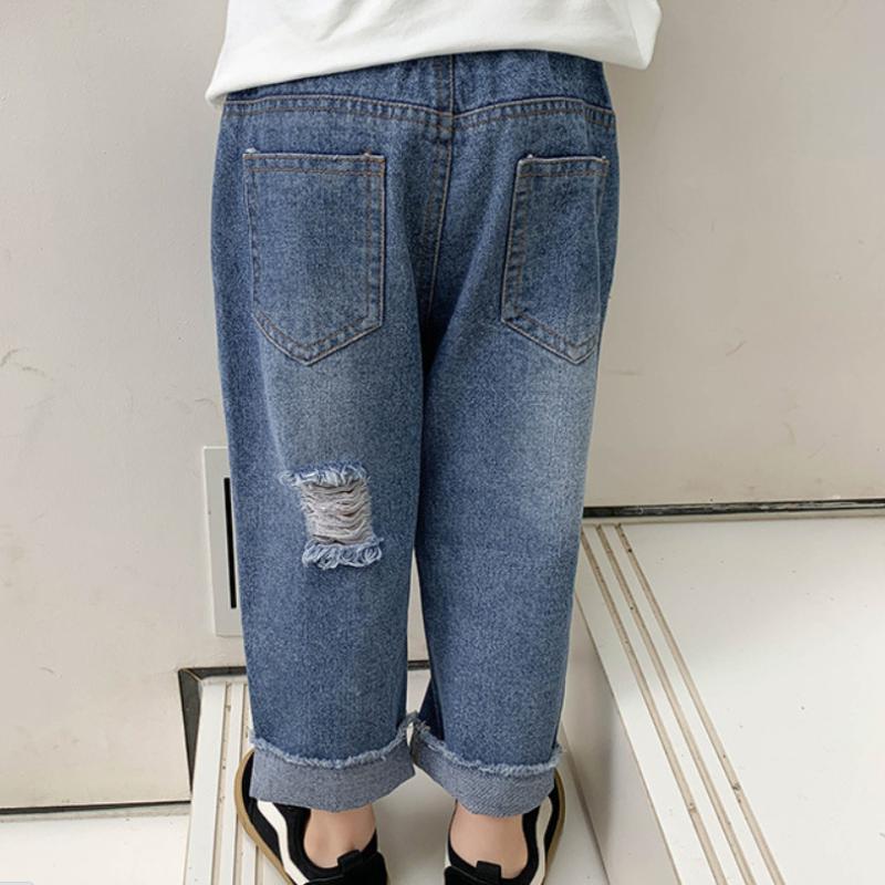 Boys fashion back ripped loose jeans Children casual all-match soft denim pants 1-6Y, Blue
Boys fashion back ripped loose jeans Children casual all-match soft denim pants 1-6Y, Blue