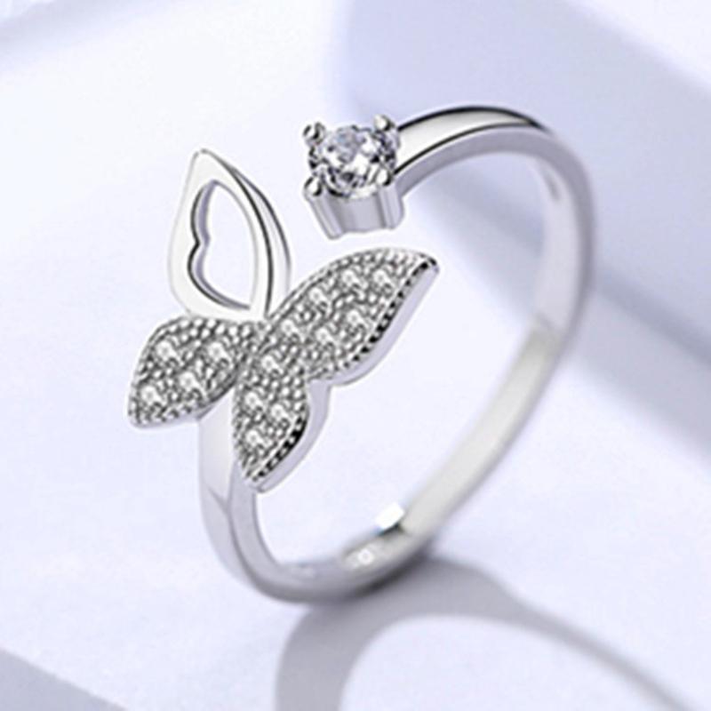 Cluster Rings Open Adjustable Finger Wedding Butterfly Ring Gifts 925 Sterling Silver Luxury Crystal For Women Jewelry, Golden;silver
Cluster Rings Open Adjustable Finger Wedding Butterfly Ring Gifts 925 Sterling Silver Luxury Crystal For Women Jewelry, Golden;silver