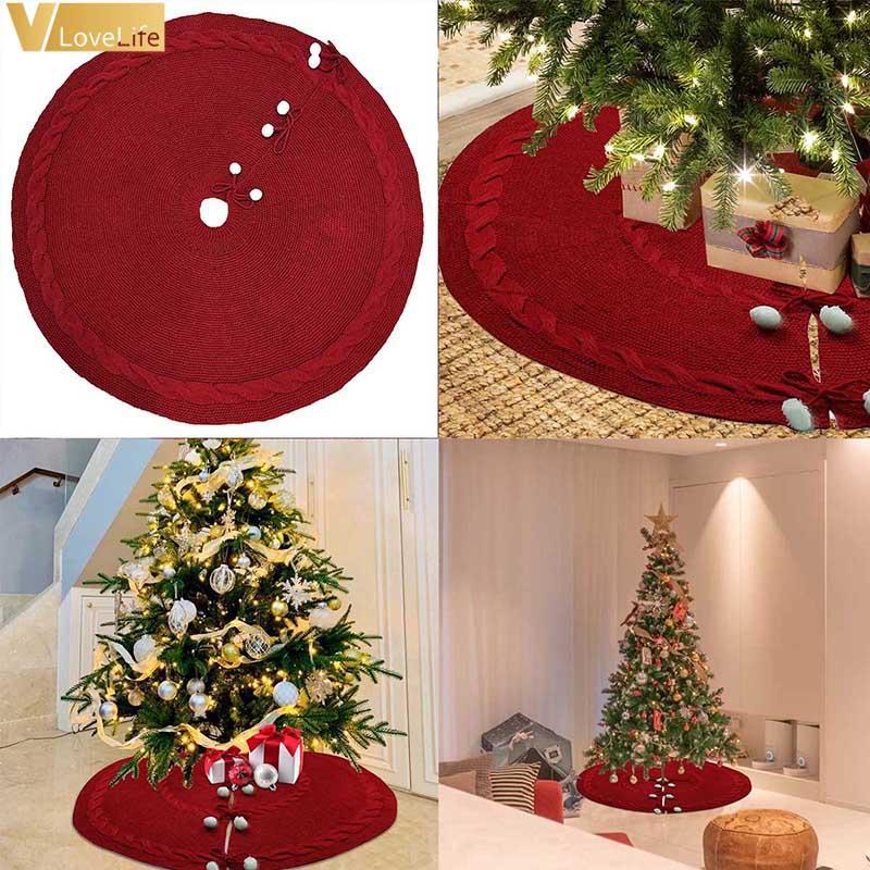 Christmas Tree Skirts Knitted Large Red Carpet Merry Christmas Decoration for Home Tree Mat New Year Decoration BigSize 125cm
Christmas Tree Skirts Knitted Large Red Carpet Merry Christmas Decoration for Home Tree Mat New Year Decoration BigSize 125cm