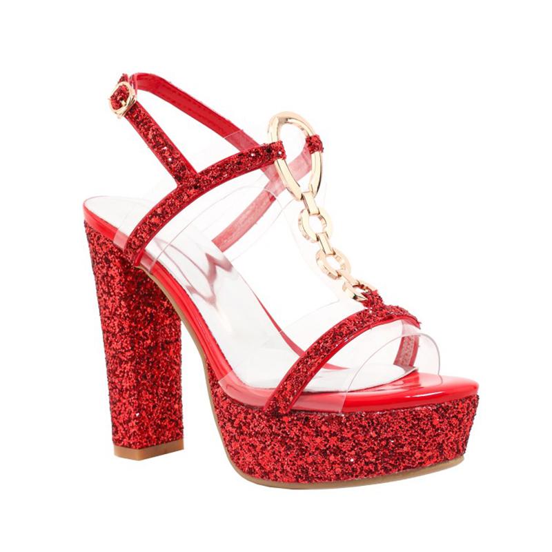 New Summer 2020 Sexy Sequined Open Toe High-heeled Platform Sandal Block Heel for ladies and women's shoes, Gold
New Summer 2020 Sexy Sequined Open Toe High-heeled Platform Sandal Block Heel for ladies and women's shoes, Gold