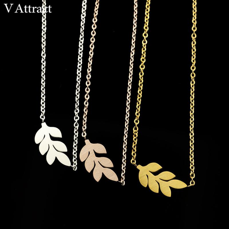 V Attract Handmade BFF Jewelry Stainless Steel Ketting Boho Leaf Necklaces & Pendants For Women Rose Gold Lady Collares Chocker
V Attract Handmade BFF Jewelry Stainless Steel Ketting Boho Leaf Necklaces & Pendants For Women Rose Gold Lady Collares Chocker