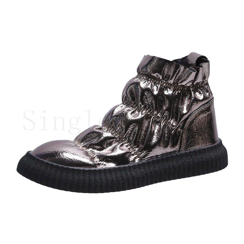 Single Monkey women shoes new 2021 winter warm snow boots Pu leather Pleated Platform flats fashion boot woman botas shoe Mujer, Gun
Single Monkey women shoes new 2021 winter warm snow boots Pu leather Pleated Platform flats fashion boot woman botas shoe Mujer, Gun