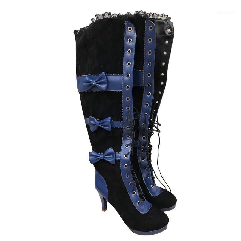 Long Tube Boots Women Cosplay Winter Leather Boot Gothic Maid Lolita Strappy Bows Boot With Lace Over-the-Knee Shoes Warm Suede1, Black
Long Tube Boots Women Cosplay Winter Leather Boot Gothic Maid Lolita Strappy Bows Boot With Lace Over-the-Knee Shoes Warm Suede1, Black