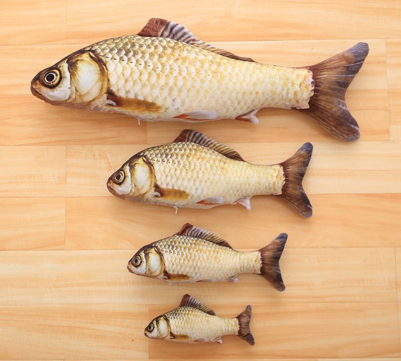 Pet Soft Plush 3D Shape Cat Bite Resistant Interactive Gift Caip Toys Stuffed Pillow Doll Simulation Fish Playing Toy YL0222