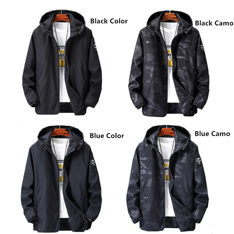 Outdoor Jacket 150KG Black Large Sizes Plus 6XL 7XL 8XL 9XL 10XL Mens Coats Hooded Removed Man Spring Autumn Camo Blue Hoodies 201114