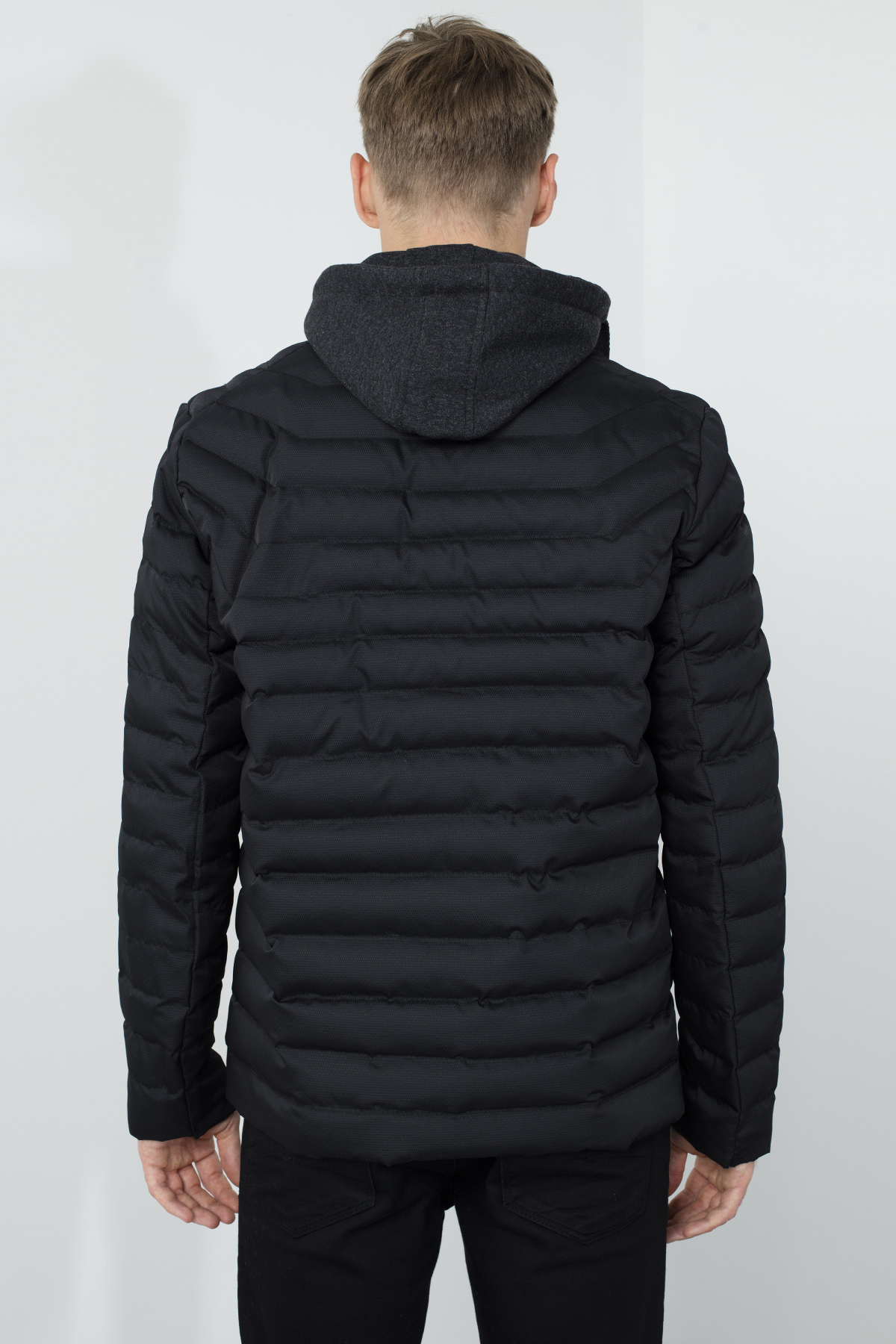 Buratti Zipper Removable Hooded Upright Collar Slim Fit Inflatable Coat MALE COAT 5855039 201028