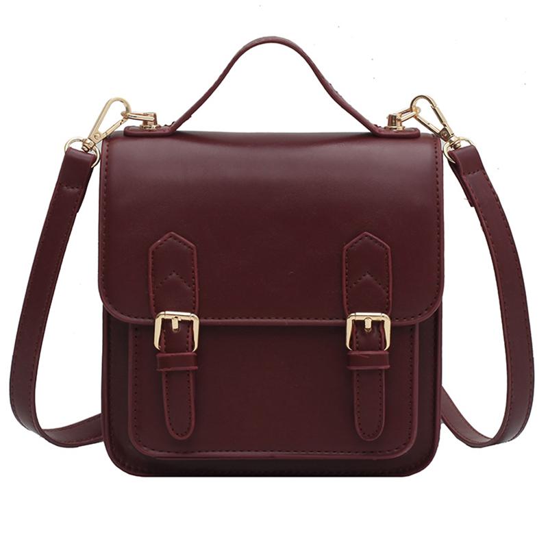 New Female Solid Color Tote Bag 2021 High Quality PU Leather Women's Designer Handbags Vintage Shoulder Messenger Bags 4 Colors, Black
New Female Solid Color Tote Bag 2021 High Quality PU Leather Women's Designer Handbags Vintage Shoulder Messenger Bags 4 Colors, Black