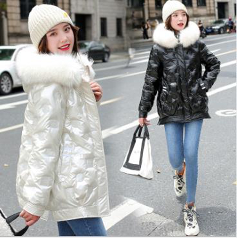 Wholesale new winter women's loose mid-length bright color fur collar cotton jacket, Creamy-white
Wholesale new winter women's loose mid-length bright color fur collar cotton jacket, Creamy-white