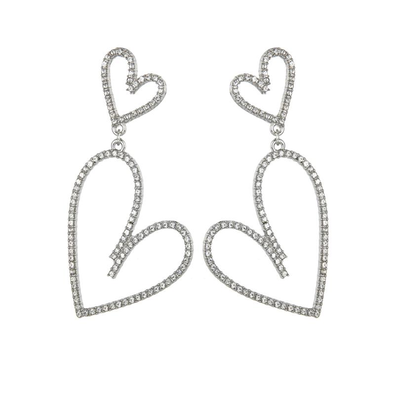 UAM Trendy New Silver Color Geometric Hollow Big Small Love Heart Shape Rhinestone Long Drop Earrings Classic Fashion Girl Gift
UAM Trendy New Silver Color Geometric Hollow Big Small Love Heart Shape Rhinestone Long Drop Earrings Classic Fashion Girl Gift