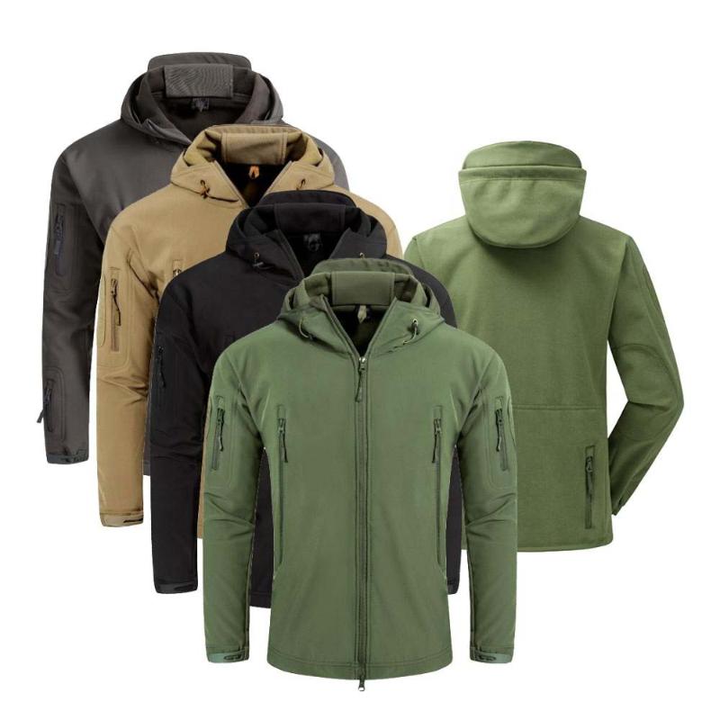 Outdoor Men's Waterproof Softshell Army Fans Jacket Tactical Jacket Camouflage Combat Hoody Coat Winter Fleece, Black
Outdoor Men's Waterproof Softshell Army Fans Jacket Tactical Jacket Camouflage Combat Hoody Coat Winter Fleece, Black