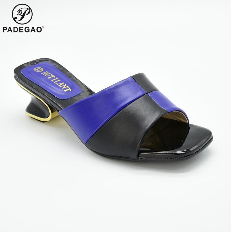 Fashion New 2020 Italian Shoe For Party African Shoe Without Matching Bag Matching Blue for Wedding Party