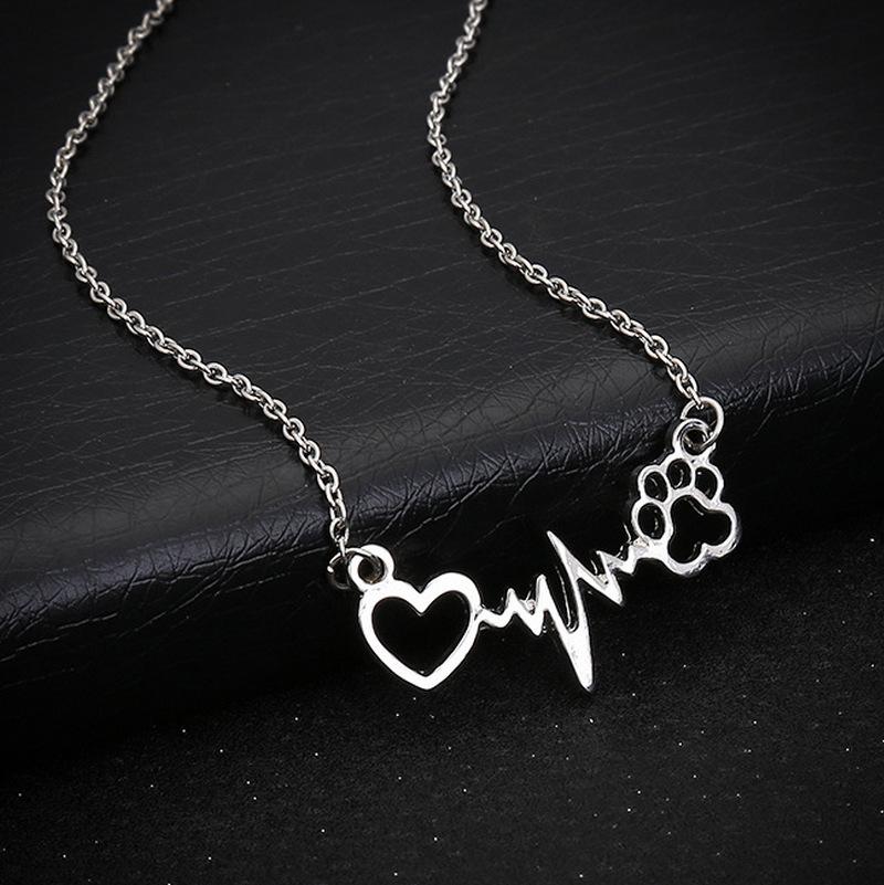 Drop Shipping Trendy Dog Cat Print Heartbeat Necklace Women Animal Cute Dog Footprint Pendant Necklaces Christmas Gift
Drop Shipping Trendy Dog Cat Print Heartbeat Necklace Women Animal Cute Dog Footprint Pendant Necklaces Christmas Gift