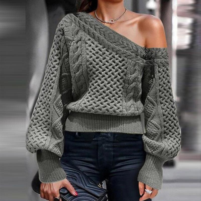 Thicken Sweaters sexy ladies Women Strapless Solid Knitted Pullover Long Sleeve winter camisolas de inverno mulher warm Sweater, Black
Thicken Sweaters sexy ladies Women Strapless Solid Knitted Pullover Long Sleeve winter camisolas de inverno mulher warm Sweater, Black