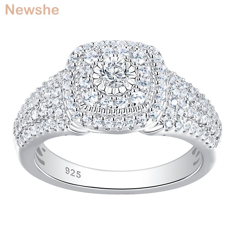 Cluster Rings She Solid 925 Sterling Silver Round Cut Engagement Ring For Women Classic Wedding Jewelry Cubic Zircons BR1091, Golden;silver
Cluster Rings She Solid 925 Sterling Silver Round Cut Engagement Ring For Women Classic Wedding Jewelry Cubic Zircons BR1091, Golden;silver