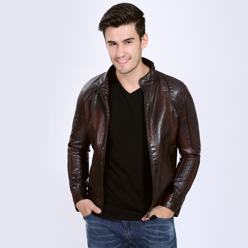 Motorcycle Leather Jacket Men Autumn Winter Men's Leather Jacket jaqueta de couro masculina Mens leather Jackets Coats 5XL T200319