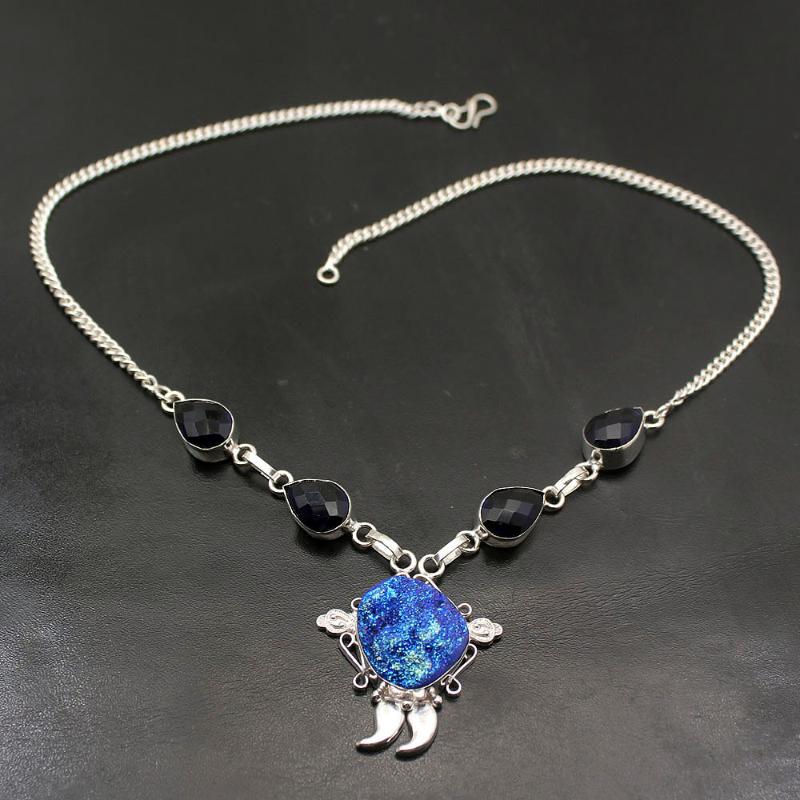 Hermosa Charming Natural Blue Titanium Topazz Silver Color Chain Necklace 19 inch A373 Free Shipping
Hermosa Charming Natural Blue Titanium Topazz Silver Color Chain Necklace 19 inch A373 Free Shipping