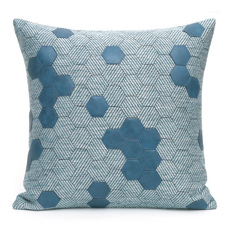 DUNXDECO Cushion Cover Decorative Pillow Case Modern Artistic Geometric Blue HoneyComb PU Patchwork Sofa Chair Bedding Coussin1, 30x50cm no filling
DUNXDECO Cushion Cover Decorative Pillow Case Modern Artistic Geometric Blue HoneyComb PU Patchwork Sofa Chair Bedding Coussin1, 30x50cm no filling