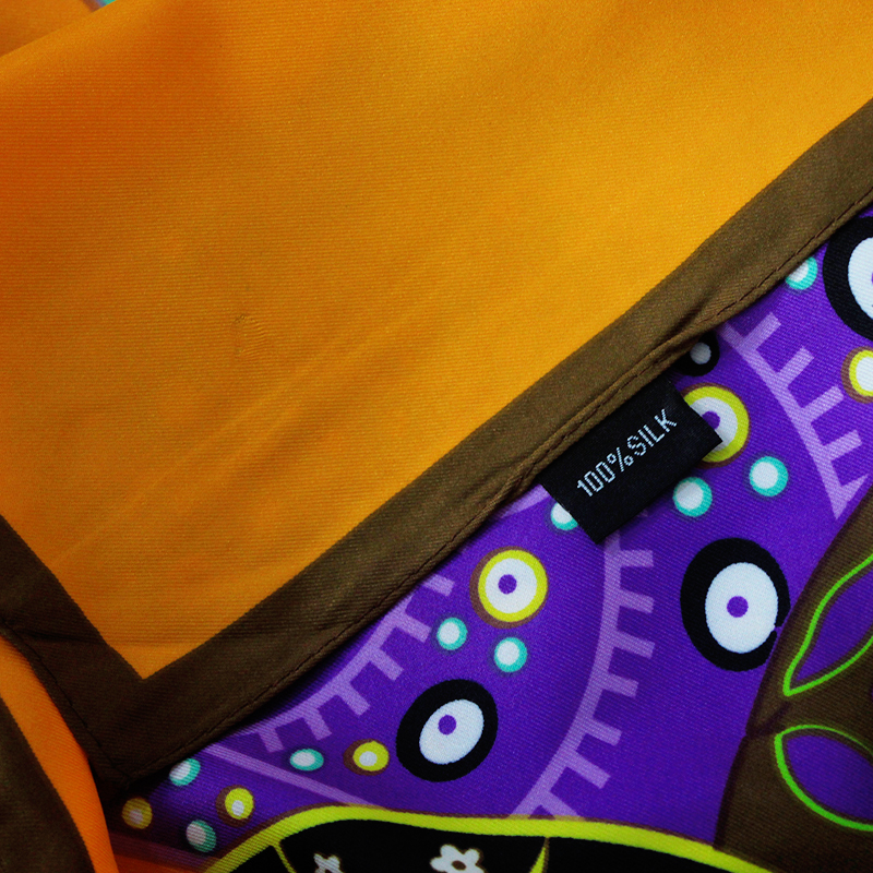 Silk Twill Square Scarf Women Large Shawl Stole Hijab Soie Orange Woman Print Scarfs 130 130cm