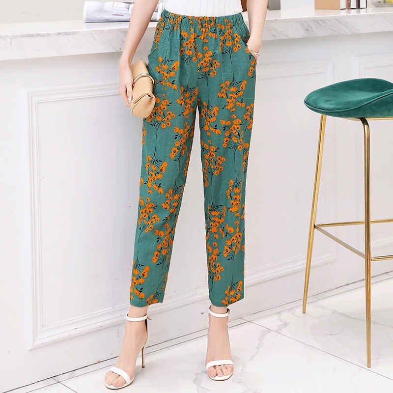 Summer Women Pants Korean Cotton Linen Elastic Waist Plaid Pants Casual Straight High Waist Pants Trousers Plus Size XL- 201109
Summer Women Pants Korean Cotton Linen Elastic Waist Plaid Pants Casual Straight High Waist Pants Trousers Plus Size XL- 201109