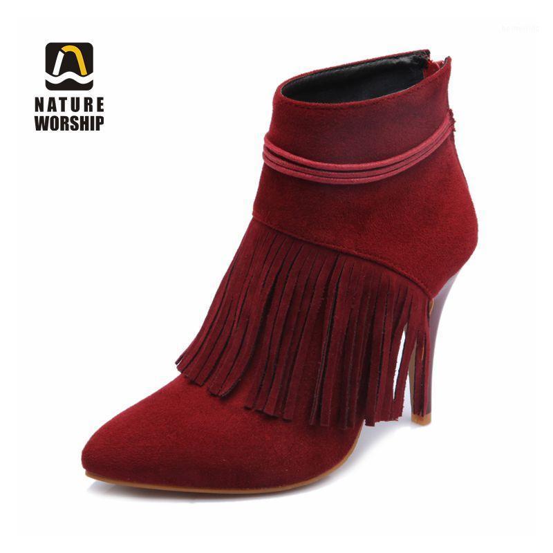 Nature Worship Fashion High Thin Heels Women Ankle Short Boots Flock Pointed Toe Shoes Fringe Fleeces Worm Boots Big Size451, Black
Nature Worship Fashion High Thin Heels Women Ankle Short Boots Flock Pointed Toe Shoes Fringe Fleeces Worm Boots Big Size451, Black