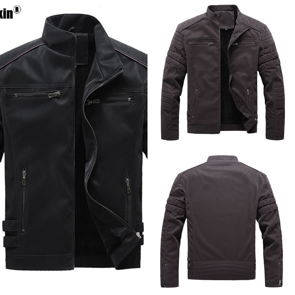 Biker Mountainskin Autumn Winter Men's Jackets Motorcycle PU Jacket Male Leather Coats Mens Brand Clothing EU Size SA896, Black
Biker Mountainskin Autumn Winter Men's Jackets Motorcycle PU Jacket Male Leather Coats Mens Brand Clothing EU Size SA896, Black