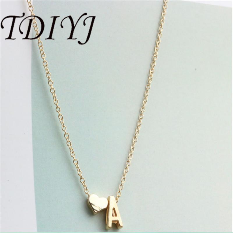 TDIYJ New Design Women Jewelry Gold Heart Plated Alloy Letter A Necklace Initial Word Pendant Necklace 1Pcs
TDIYJ New Design Women Jewelry Gold Heart Plated Alloy Letter A Necklace Initial Word Pendant Necklace 1Pcs