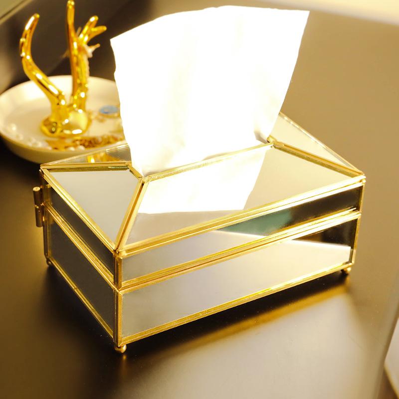 Geometric Glass Tissue Box Metal Frame Tissue Dispenser Organizer Container Restaurant Kitchen Decoration Napkins Holder
Geometric Glass Tissue Box Metal Frame Tissue Dispenser Organizer Container Restaurant Kitchen Decoration Napkins Holder